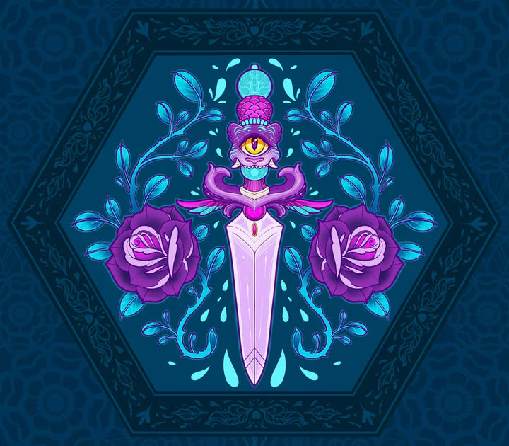 Celestial Abyss - Hikaru Dagger - Mini Art Print by Tomodachi Island