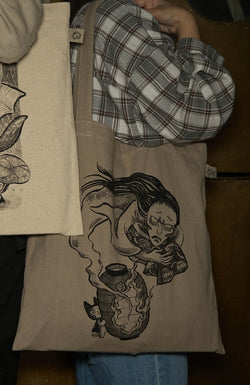 Badmeaw Yokai Parade Tote Bag - Chochin oiwa