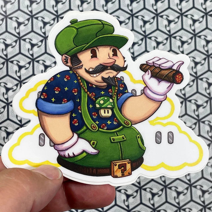 OG Luigi Vinyl Sticker by Johnny Acurso